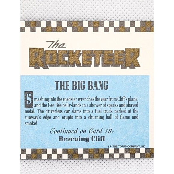 The Rocketeer Vintage Trading Card Bundle - The Great Car Chase, The Big Bang, S - Picture 13 of 16